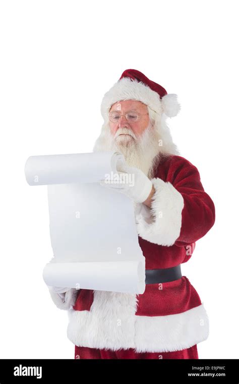 Santa Claus Reads A List Stock Photo Alamy