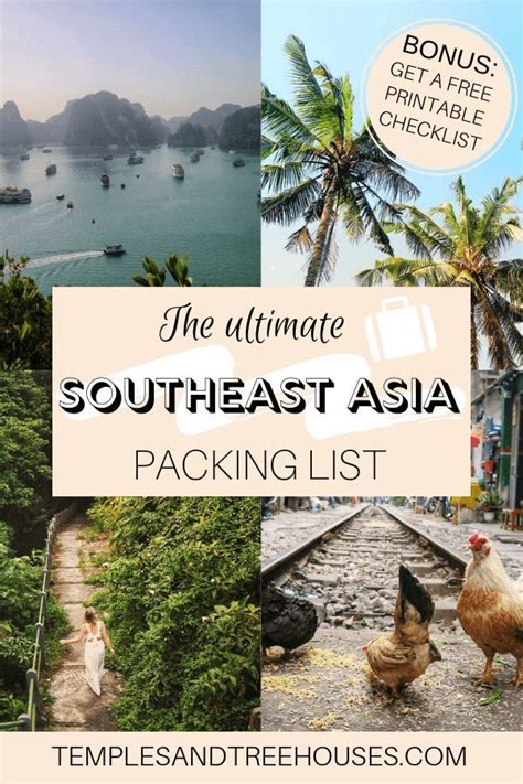 The Ultimate Packing List For Southeast Asia Plus Printable Checklist