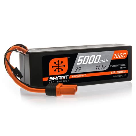 Spektrum 5000mAh 3S 11 1V Smart LiPo Hardcase IC5 100C RC