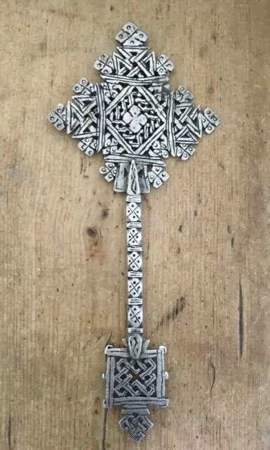 Antique Ethiopian Coptic Christian Metal Hand Prayer Blessing Cross