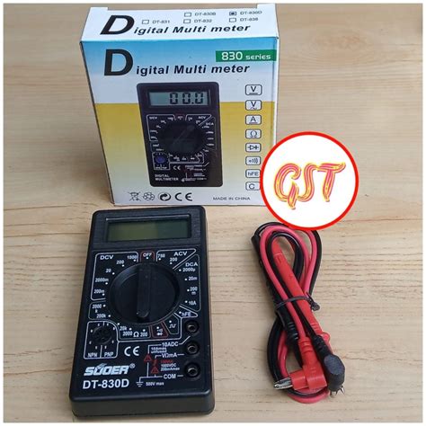 Multitester Avometer Digital DT 830D Buzzer Souer Avo Meter Souer 830