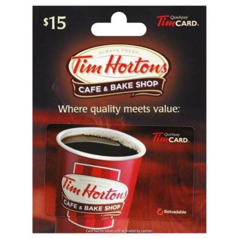 Tim Hortons 15 T Card 1 Count Kroger