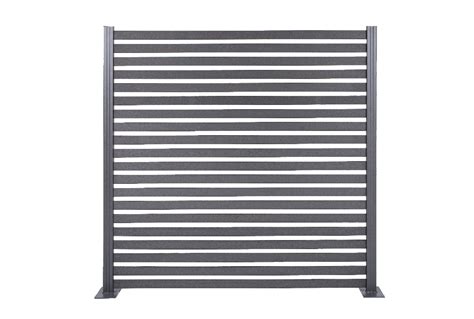 StabiFence Full Slat Panel 1800mm X 1800mm W Black Urban Group