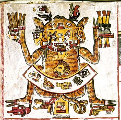 Aztec Divination Chart Tonacayo Mazatl The Deer Of Our Body