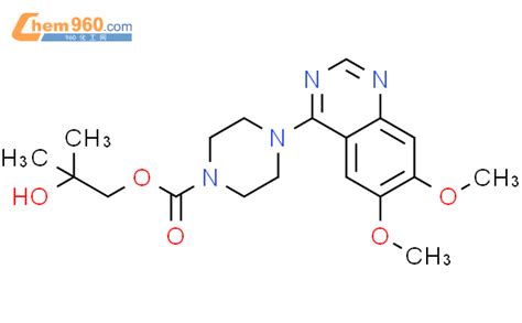 4 67 二甲氧基 4 喹唑啉基 1 哌嗪甲酸 2 羟基 2 甲基丙酯「cas号：21560 59 8」 960化工网