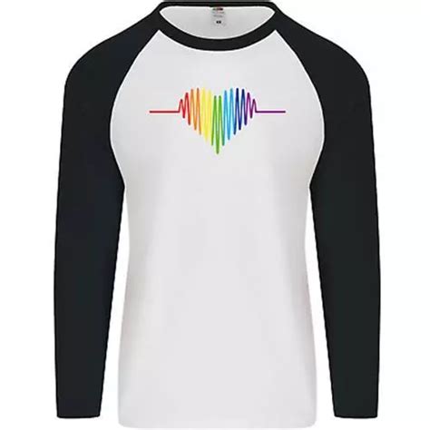 Lgbt Gay Pulse Heart Gay Pride Awareness Herren L S Baseball T Shirt