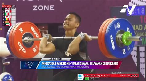 Aniq Kasdan Kini Di Ranking Ke 7 Kelayakan Ke Sukan Olimpik Paris 2024