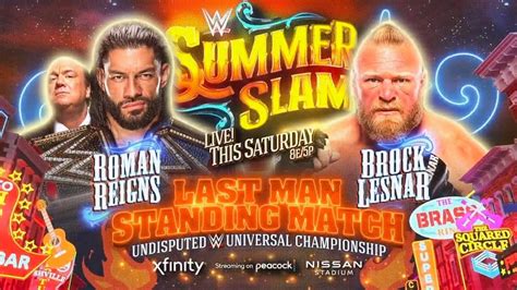 Wwe 2k22 Brock Lesnar Vs Roman Reigns Last Man Standing Summerslam 2022