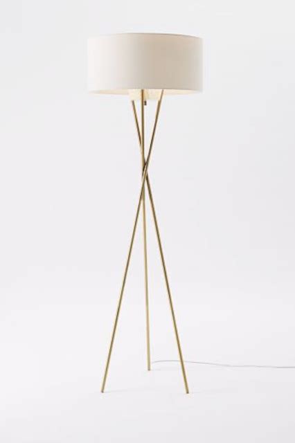 Mid Century Brass Tripod Floor Lamp X073