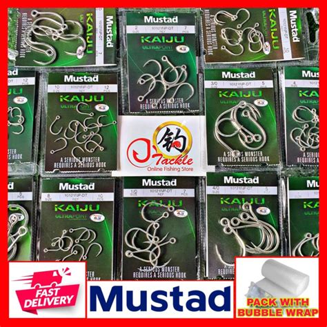 Mustad Kaiju Single Hook Np Dt Shopee Singapore