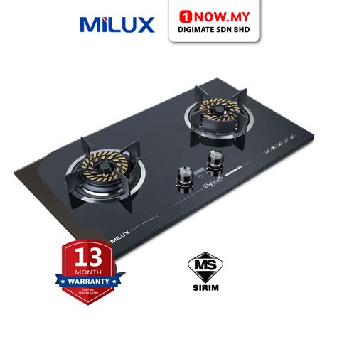 Milux Burners Cooker Hob Mgh F T Built In Tempered Glass Nowmy