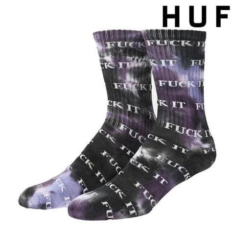 HUF ハフ FUCK IT TIEDYE SOCKS ファックイット タイダイ ソックス 靴下 小物 雑貨 プレゼント 定番 メンズ