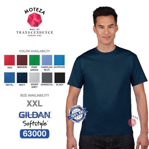 Jual Moteza Kaos Polos Combed 30s GILDAN Softstyle 63000 XXL WARNA