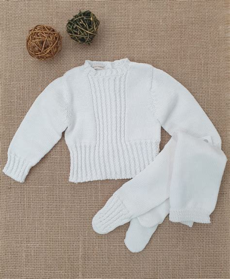 Conjunto Beb Polaina Blanco R Tienda Moda Infantil Online