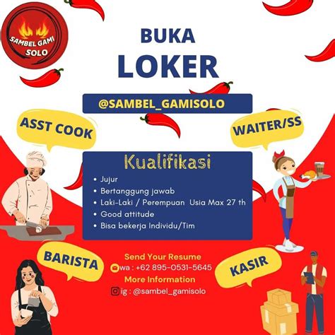 Lowongan Kerja Januari Crew Outlet Sambel Gami Di Solo Info