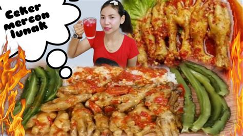 Mukbang Ceker Mercon Lunak Asmr Indonesia Youtube