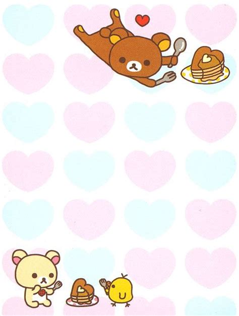 Kawaii Cartas Imprimibles Kawaii Kawaii Fondo De Pantalla De Rilakkuma