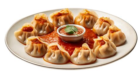 Ai Generated A Plate Of Steaming Hot Momos Isolated On Png Background