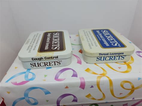 Vintage Sucrets Cough Control Formula Sore Throat Lozenges Tins Lot Of