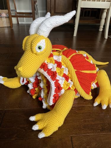 Ravelry 3in1 Ice Dragon Baby Blanket Pattern By Crafting Happiness