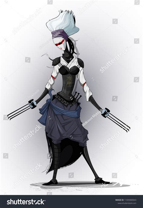 Witch Heand Weapon Vector Cartoon Illustration Stock Vektor Royaltyfri