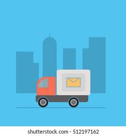 Mail Truck Stock Vector (Royalty Free) 512197162 | Shutterstock