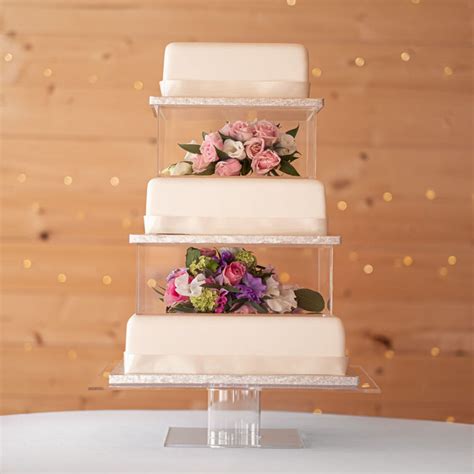 Clear Acrylic Square Cake Separator Display Boxes From £4500