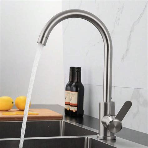 Pc Stainless Steel Thickened Kitchen Faucet Kitchen Sink Hot And Cold Water Faucet