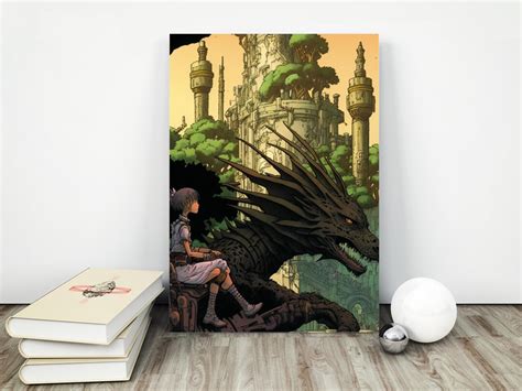 Dragon Rider Anime Poster Studio Ghibli Beautiful - Etsy