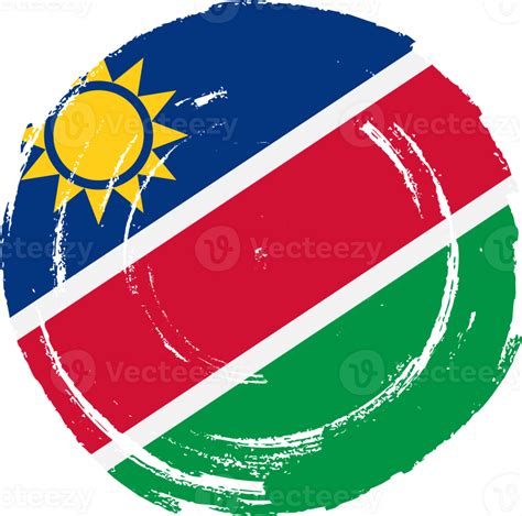 Namibia Flag Circle Grunge Style 50477085 Png