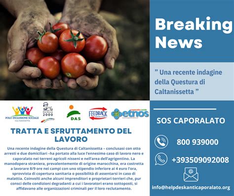 Tratta E Sfruttamento Del Lavoro Polo Inclusione Sociale Caltanissetta