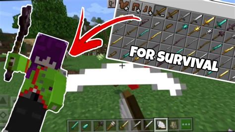 True Weapons Addon More Special Weapons For Survival Minecraft