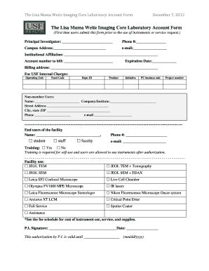 Fillable Online Hsc Usf First Time Users Submit This Form Prior To The