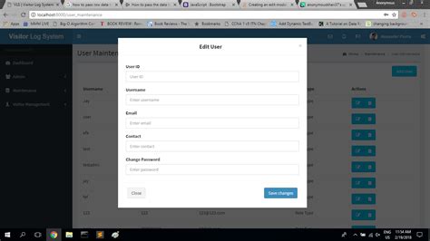 Php Creating An Edit Modal In Laravel 5 Stack Overflow