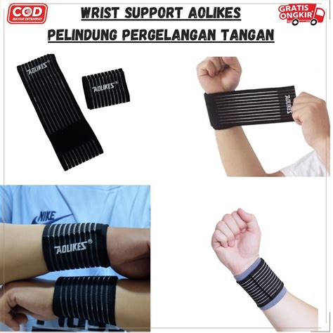 Jual Wrist Support Aolikes Deker Pelindung Pergelangan Tangan Cidera