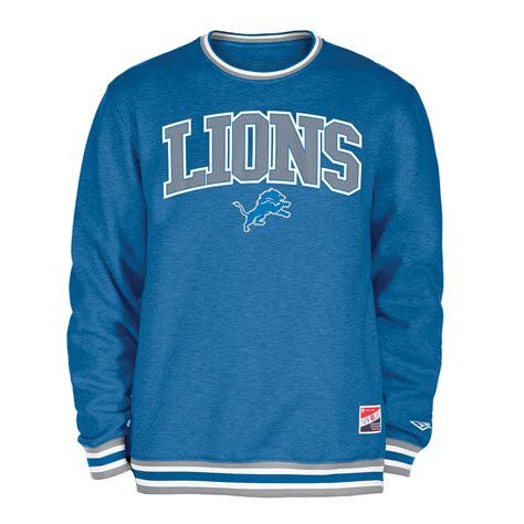 Detroit Lions Men's Ribbed Crew Sweatshirt - Vintage Detroit Collection