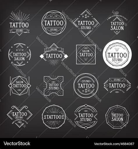 Tattoo studio logo design Royalty Free Vector Image