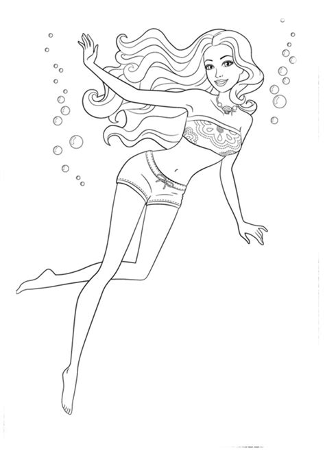 Desenho De Barbie Sereia Linda Para Colorir Tudodesenhos Hot Sex Picture