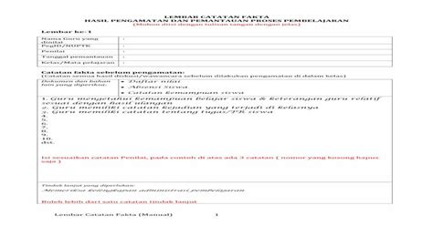 Contoh Pengisian Lembar Catatan Fakta Pkg 2014 [pdf Document]