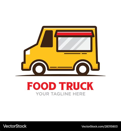 Food truck logo design Royalty Free Vector Image