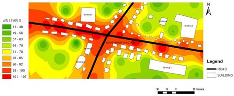 Acoustics Free Full Text Gis Based Road Traffic Noise Mapping And Assessment Of Health