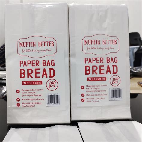 Jual Paper Bag Bread Kantong Kertas Roti Kentang Snack Fried