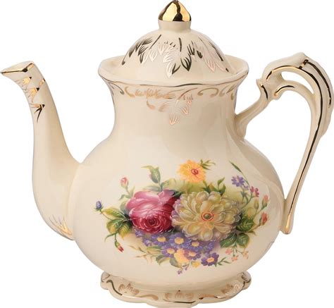 Amazon YOLIFE Flowering Shrubs Teapot 29 Oz 3 Cup Ceramic Tea