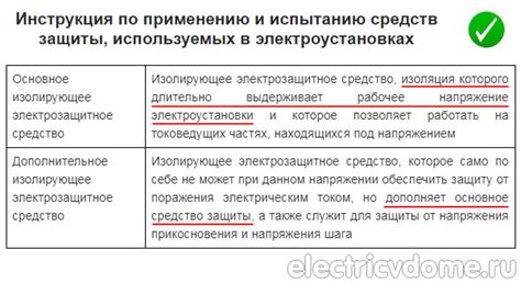 Основные средства защиты в электроустановках до 1000 В | Электрик в ...