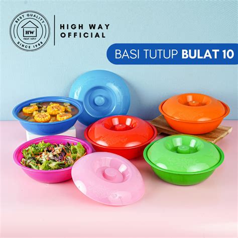 Jual High Way Basi Tutup Bulat Wadah Saji Prasmanan Set Besar