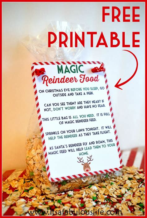 Printable Reindeer Food Poem