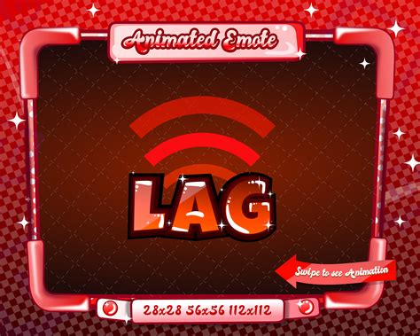 ANIMATED STATIC EMOTE Lag, Animated Lag Emote, Lag Sparkle Emote, Text