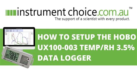 How To Set Up The HOBO UX100 003 Temp RH 3 5 Data Logger YouTube