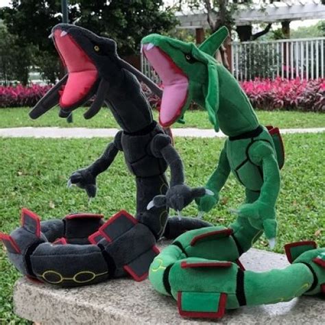 2 Styles Pokemon Dragon Plush Toy Mega Rayquaza 78CM Green And Shiny