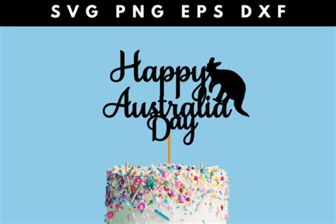 Happy Australia Day Cake Topper Graphic by swiftyslice · Creative Fabrica